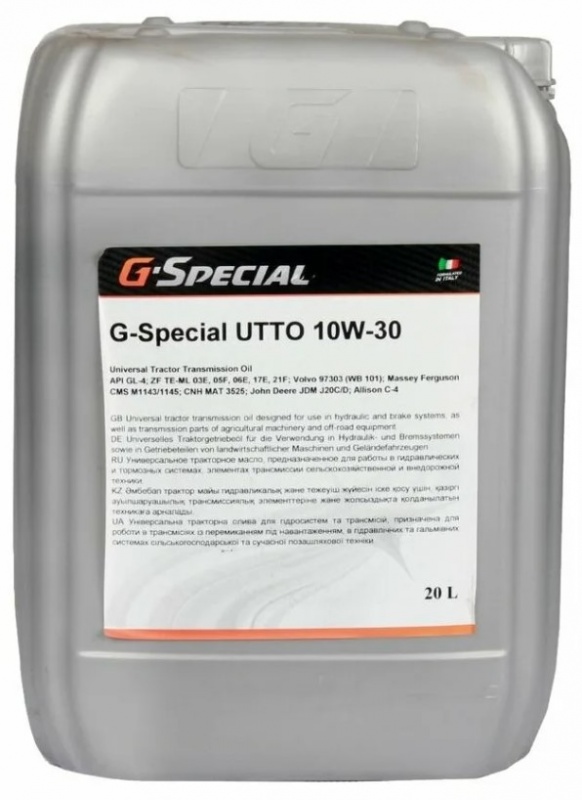Масло трансмиссионное G-Special UTTO 10w30 20л-  тг.