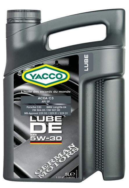 Масло моторное YACCO LUBE DE 5W30 5л-  тг.